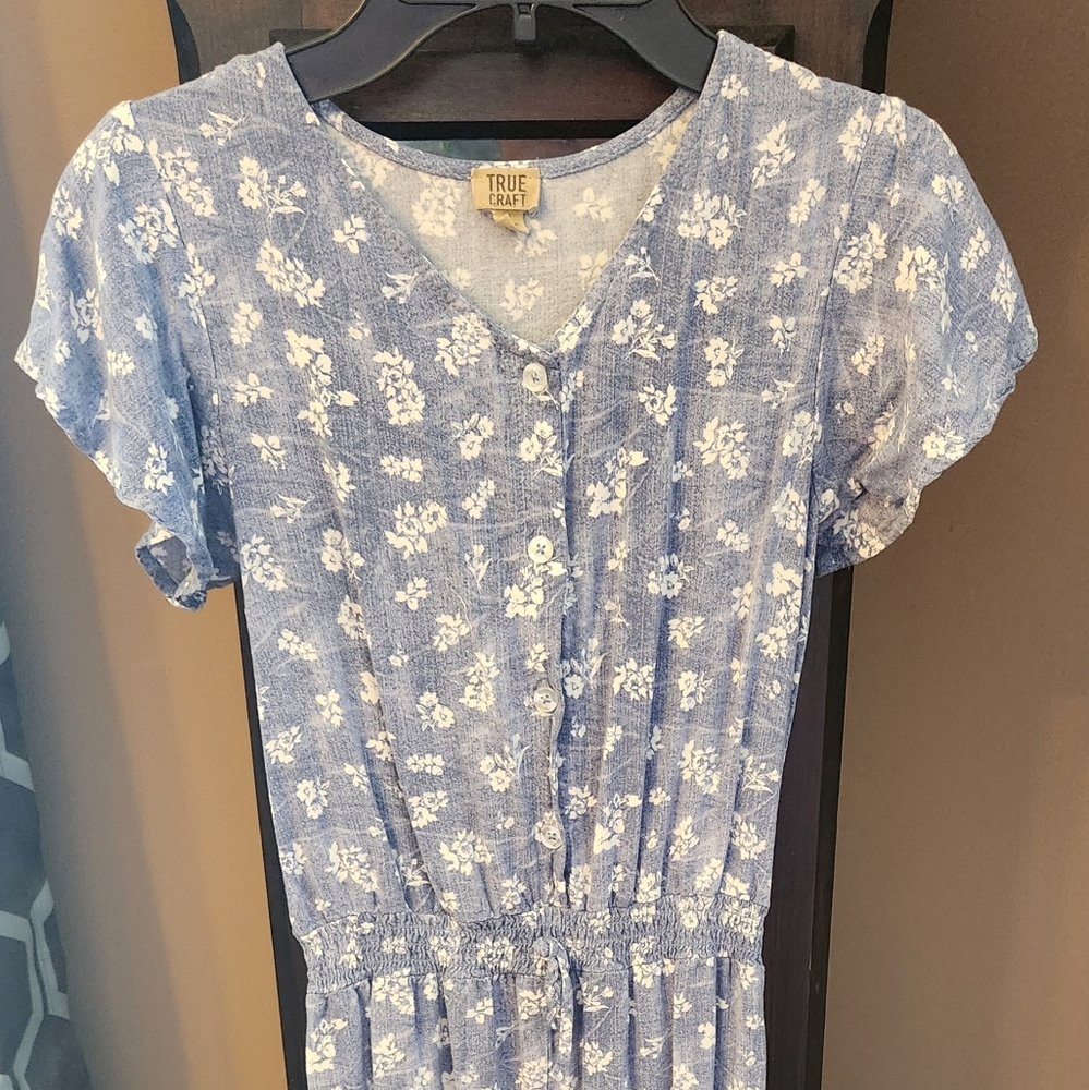 True Craft Denim Look Girls Jumpsuit